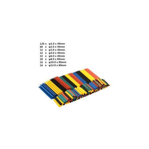 Set varnis termocontractabil 328 bucati mix culori lungimi 40/80 mm MIV