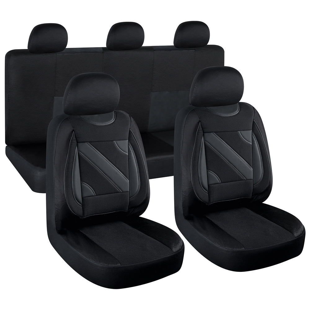Set Huse Scaun Nero Albastru