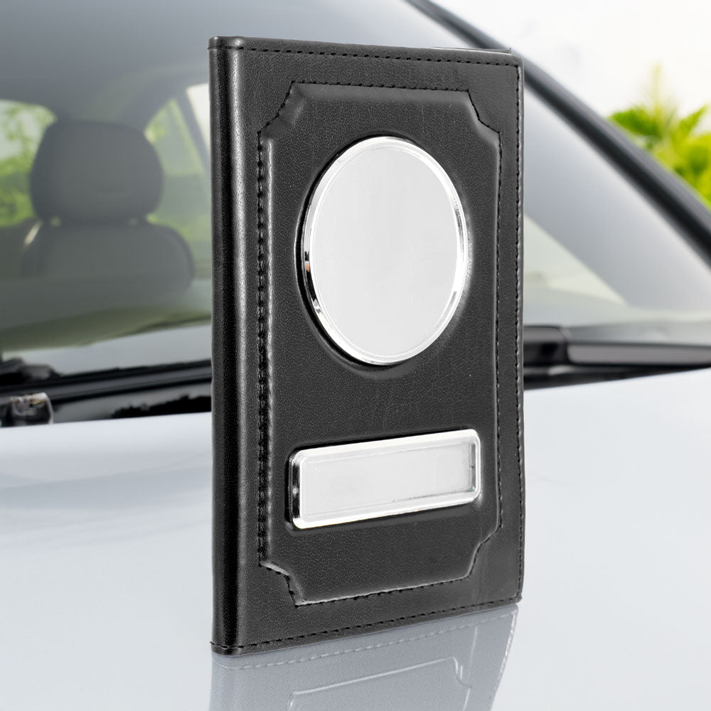 Portofel acte AUTO sigla si numar inmatriculare - negru lucios