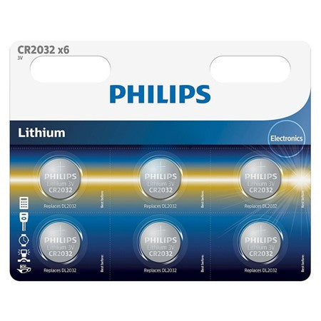 Baterii Philips CR2032 Lithium 3V – Bucată sau Set 6