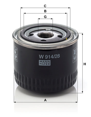 Filtru ulei MANN FILTER W 914/28