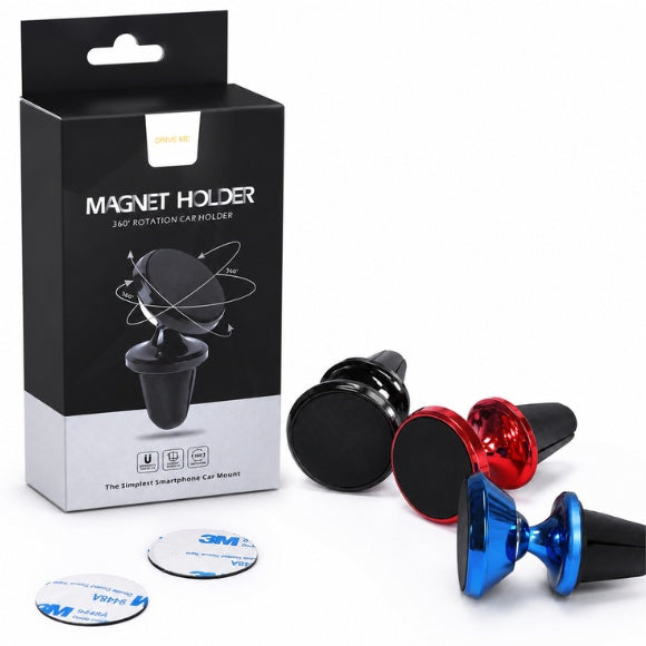 Suport telefon auto magnetic pentru grila de ventilație, rotire 360°
