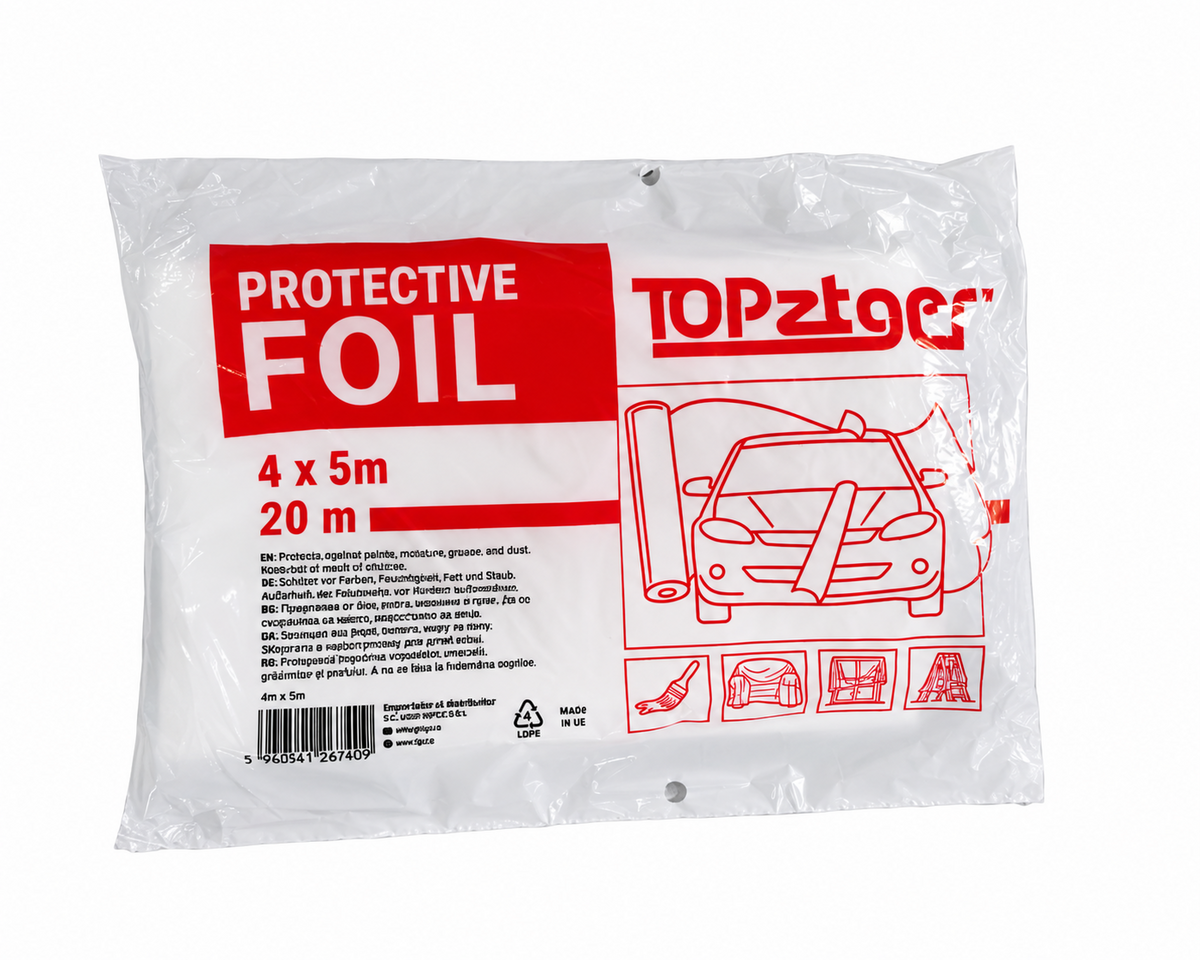 Folie Protecție Vopsitorie Topzger 4 x 5 m (20 m²)