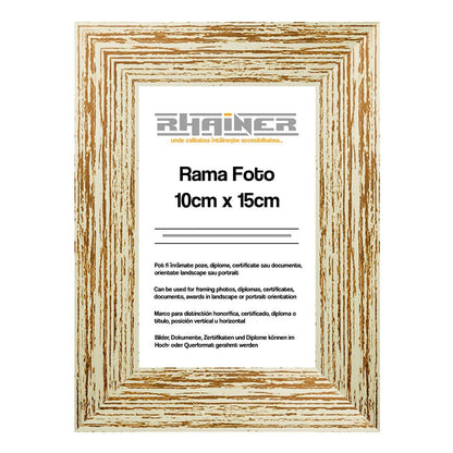 Rama foto Leon crem 10x15