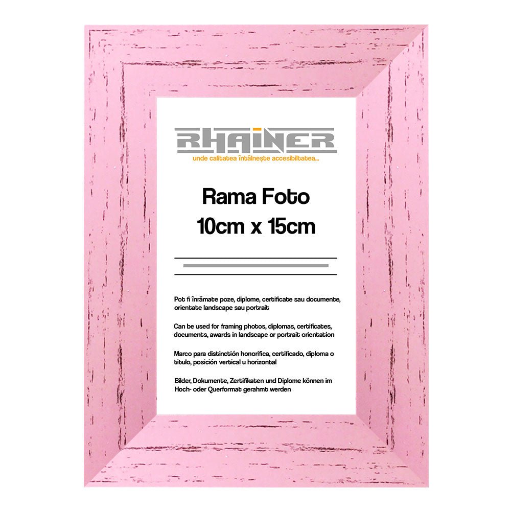 Rama foto Leon roz 10x15