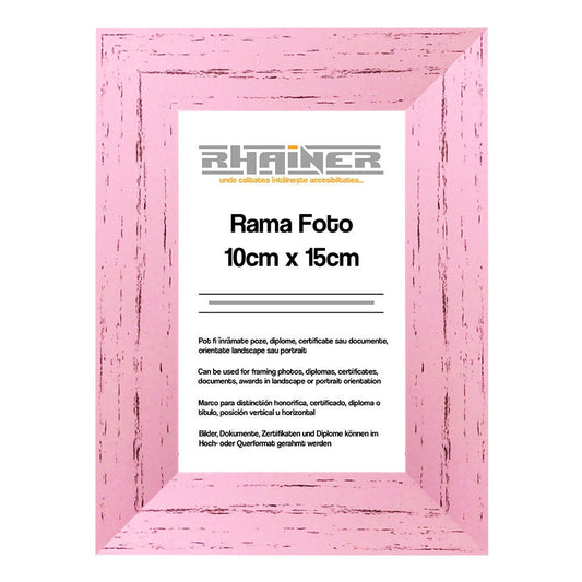 Rama foto Leon roz 10x15