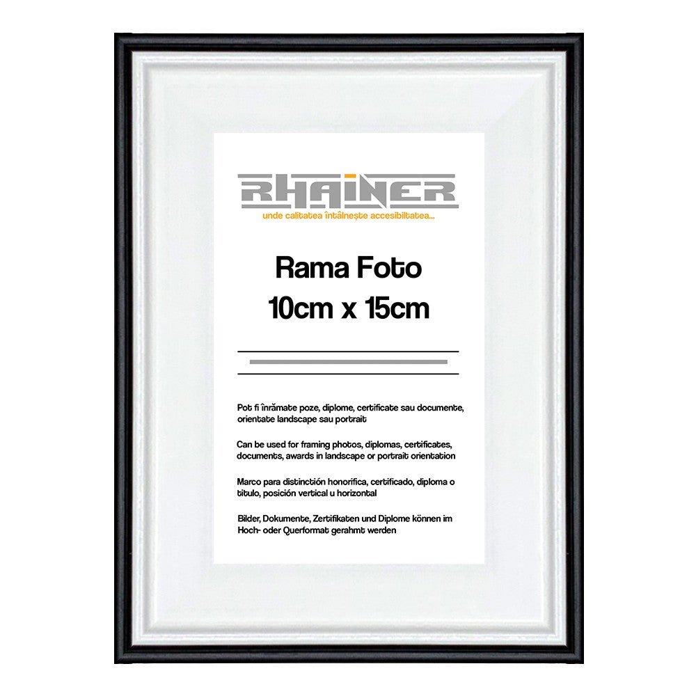 Rama foto Barcelona alb+negru 10x15