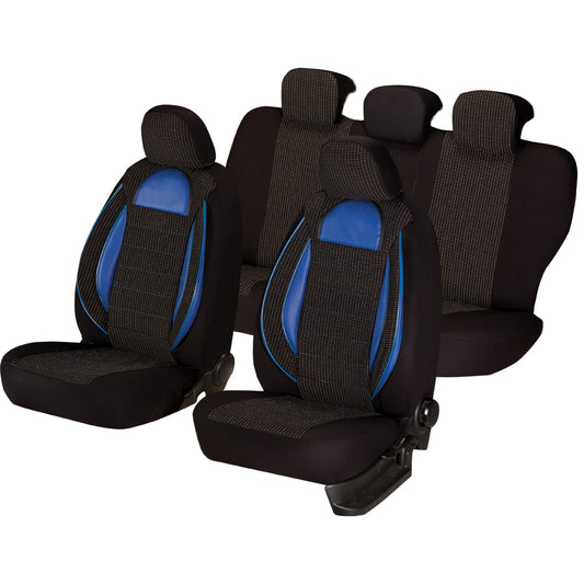 Set Huse Scaun Racing Negru – Albastru