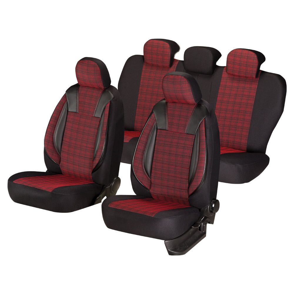 Set Huse Scaun Luxury Rosu