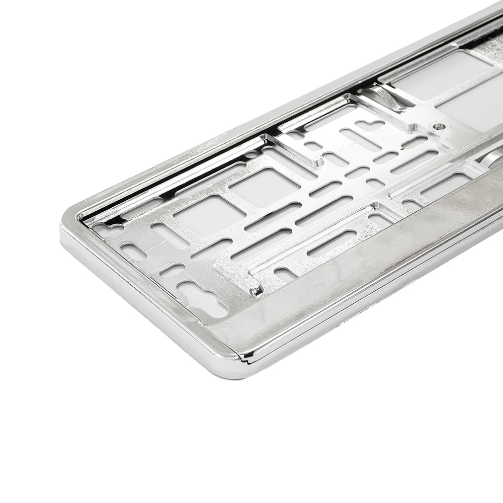 Suport Numar Inmatriculare Mega Drive Metalizat Silver 1 Buc