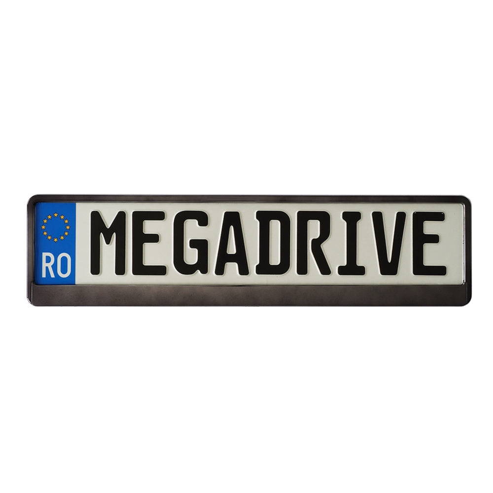 Suport Numar Inmatriculare Mega Drive Metalizat Graphite 1 Buc