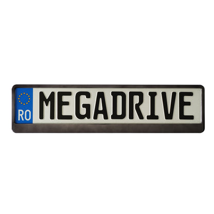 Suport Numar Inmatriculare Mega Drive Metalizat Graphite 1 Buc