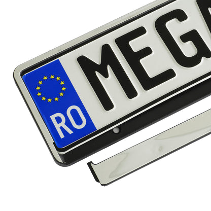 Suport Numar Inmatriculare Mega Drive Silver 1 Buc