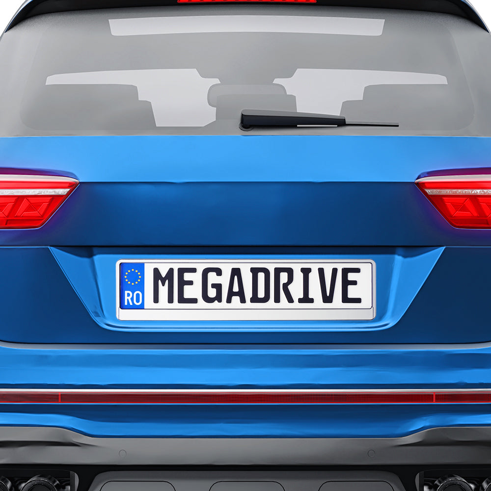 Suport Numar Inmatriculare Mega Drive Silver 1 Buc