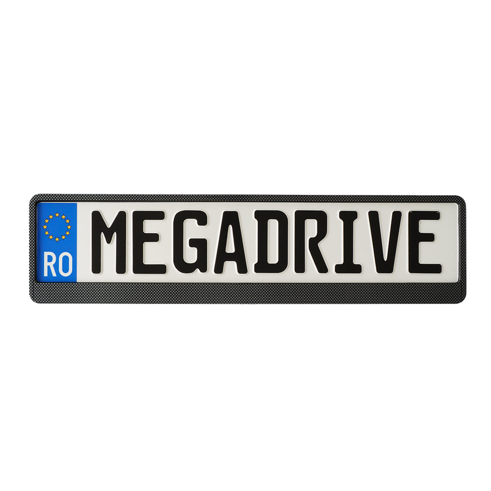 Suport Numar Inmatriculare Mega Drive Carbon 1 Buc