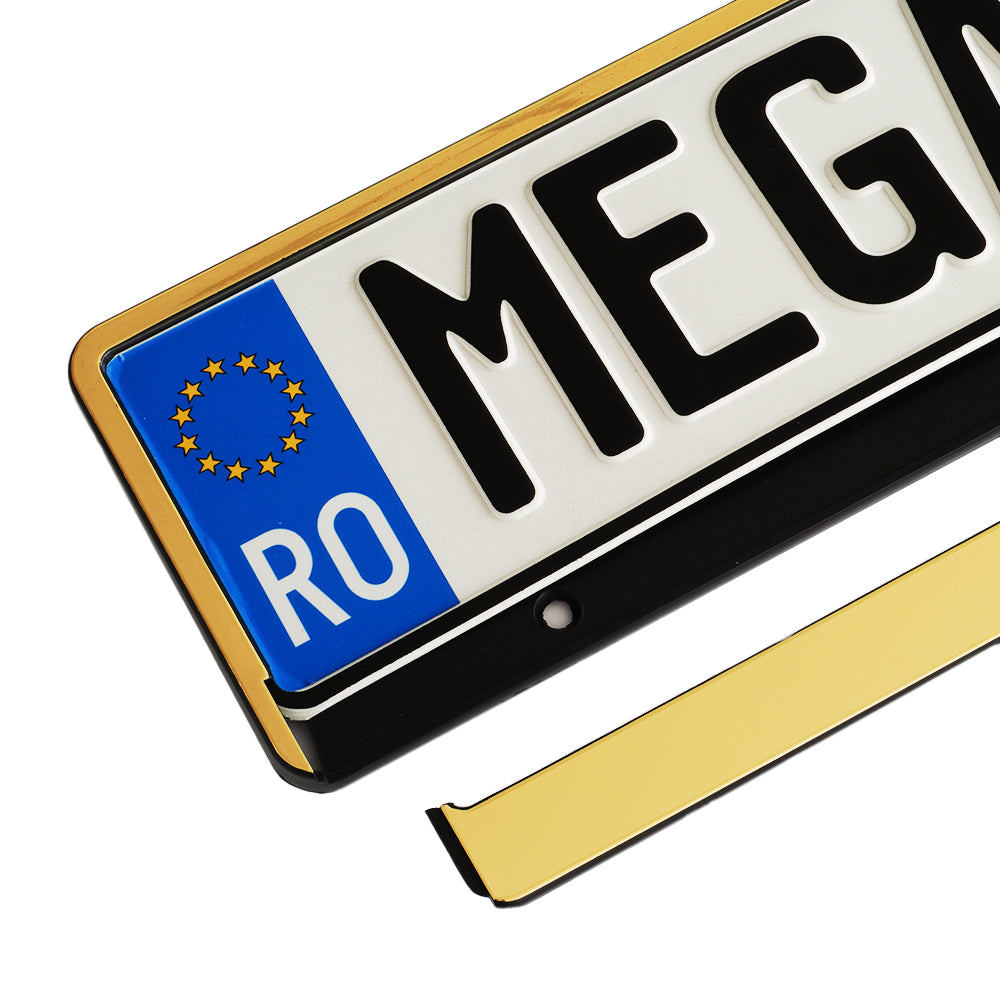 Suport Numar Inmatriculare Mega Drive Gold 1 Buc