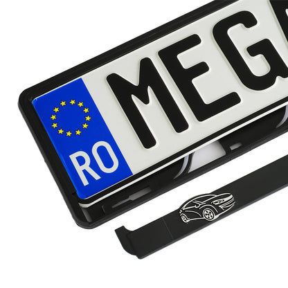 Suport Numar Inmatriculare Mega Drive Romania Set 2 Buc