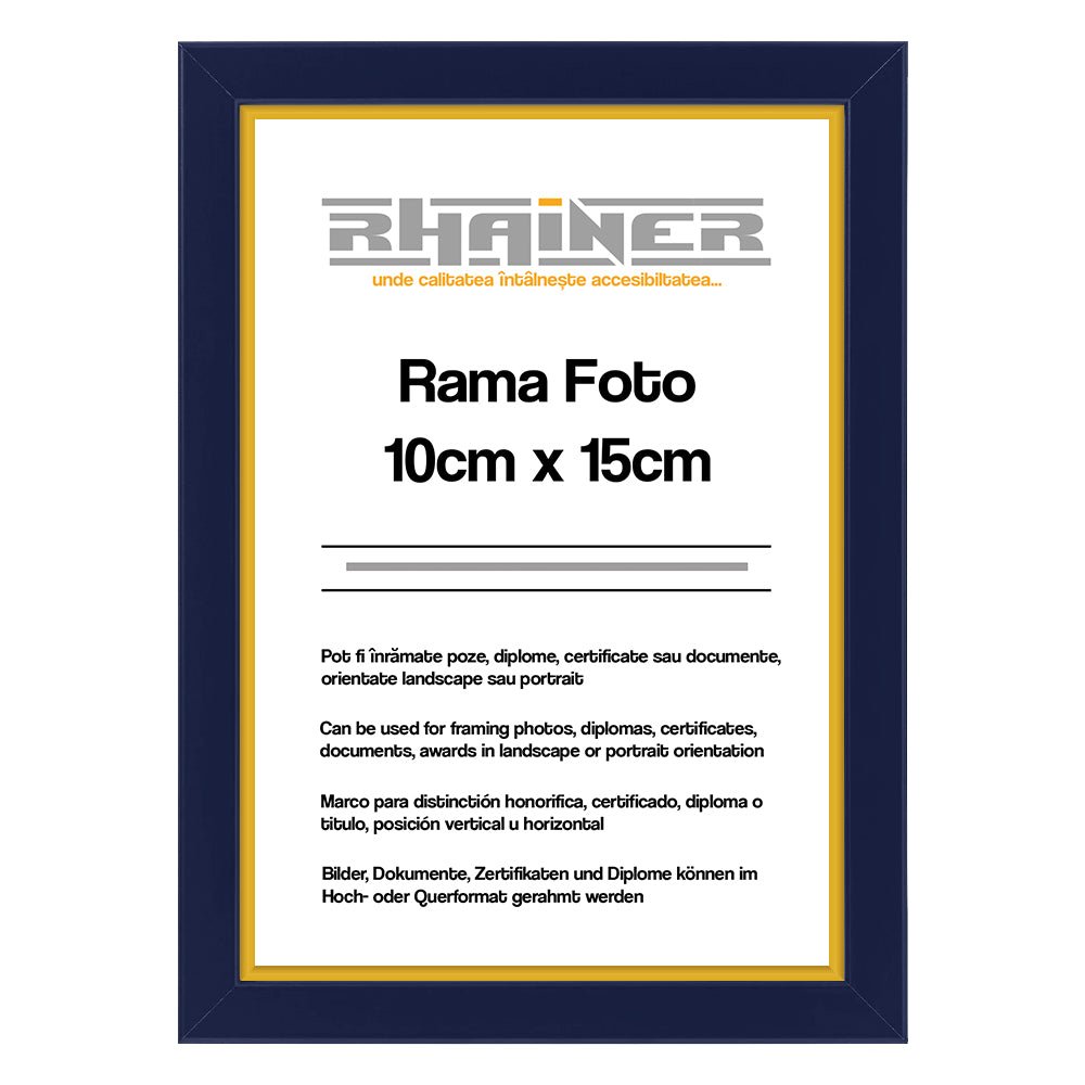 Rama foto Madrid albastru+auriu 10x15