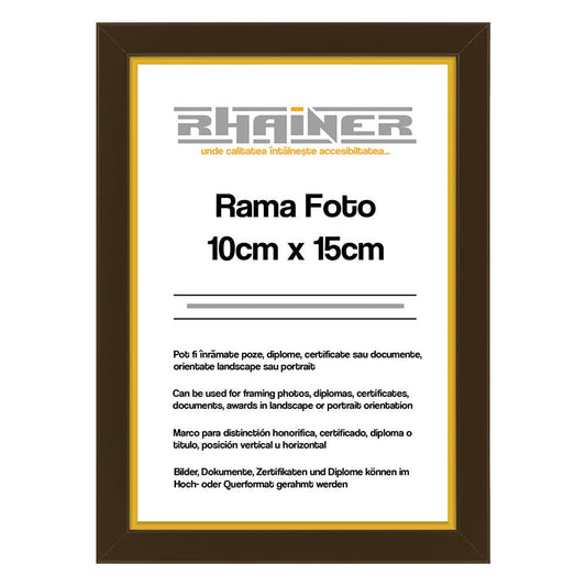 Rama foto Madrid maro+auriu 10x15