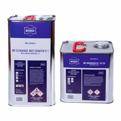 Pachet lac auto + intaritor, Maddox 50300 Anti-Scratch MS 2:1, uscare normal, rapid