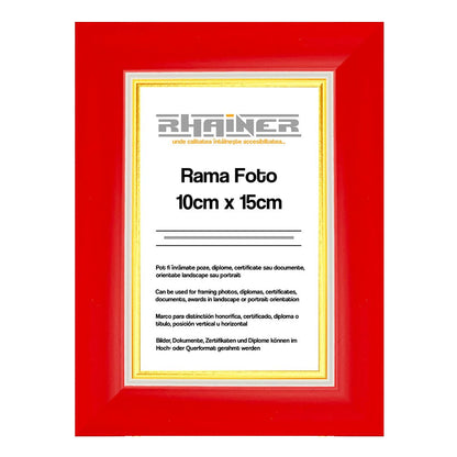 Rama foto Madrid rosu+auriu 10x15
