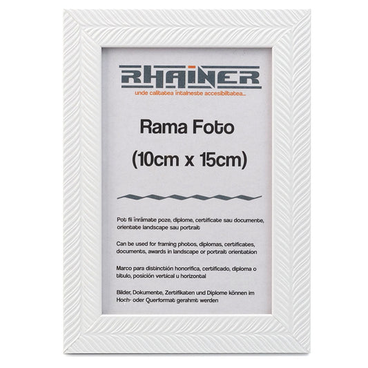 Rama foto Leon alb texturat 10x15