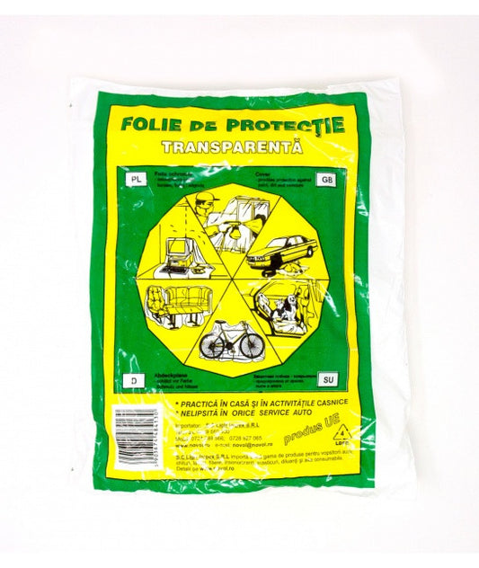 Folie Mascare Auto Antistatică NOVOL 4m x 5m – Protecție Vopsitorie Profesională
