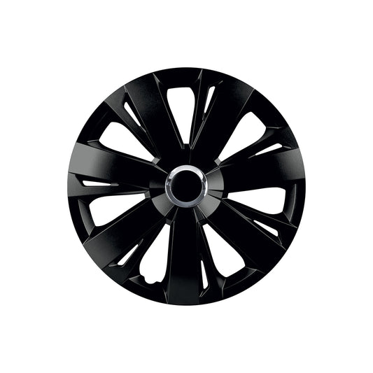 Set Capace Roti 15` Negre Cu Inel Cromat Energy
