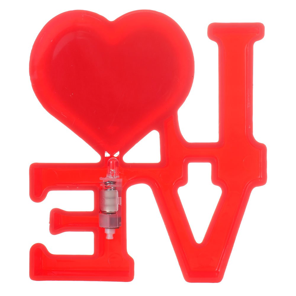 Glob foto LOVE rosu cu LED