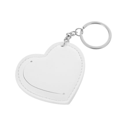 Breloc din piele cu insertie foto INIMA