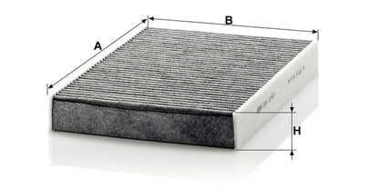 Filtru habitaclu MANN FILTER CUK 2743 (carbon activ)