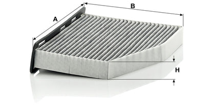 Filtru habitaclu MANN FILTER CUK 2939 (carbon activ)