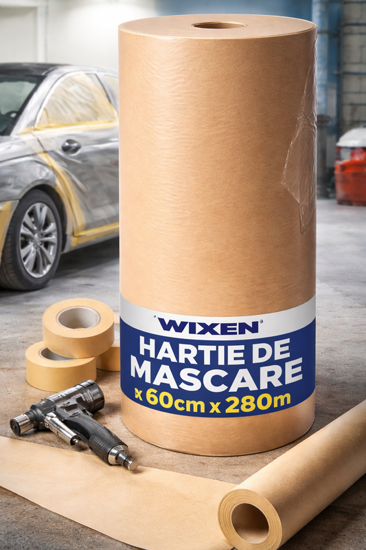Hârtie de Mascare 60cm x 280m WIXEN – Protecție Vopsitorie Auto Profesională