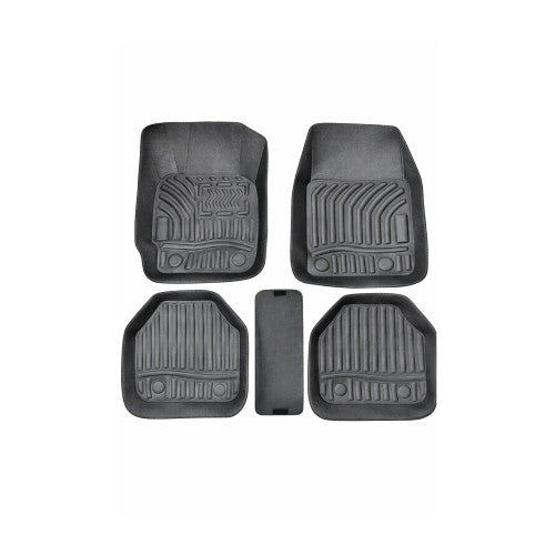 Set 5 covoare auto universale tip tavita, imitatie piele, fata/spate + tunel