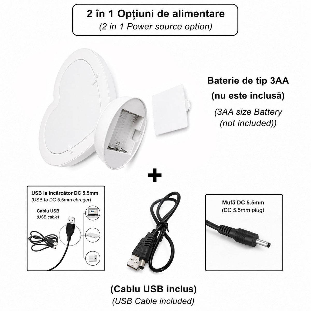Oglinda magica cu insertie foto si efect INFINITY LED - INIMA