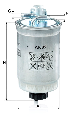 Filtru combustibil MANN FILTER WK 851