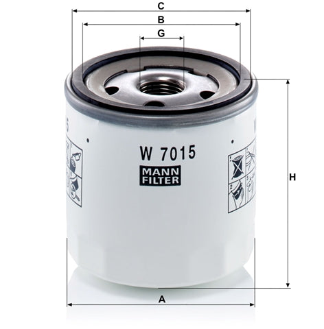 Filtru ulei MANN FILTER W7015