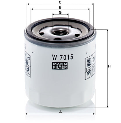 Filtru ulei MANN FILTER W7015