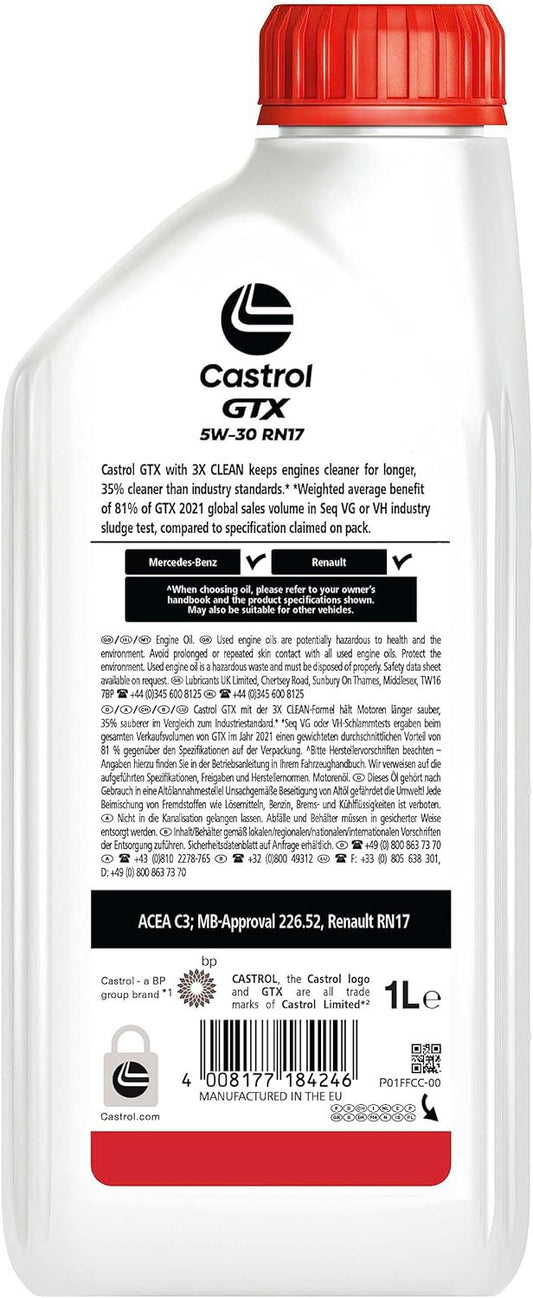 Ulei sintetic Castrol GTX RN17 5W30 1 litru