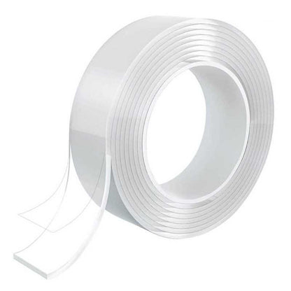 Bandă dublu adezivă nano tape transparentă reutilizabilă 30mm x 3m