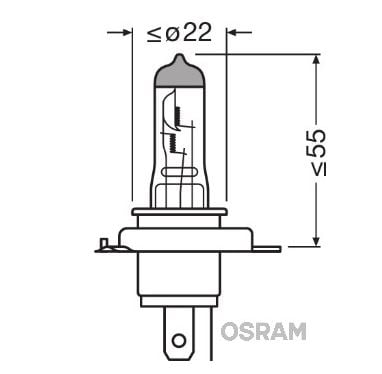Bec 12V H4 60/55 W, Night Breaker, Laser NextGen+150% Blister, 1 Buc, Osram
