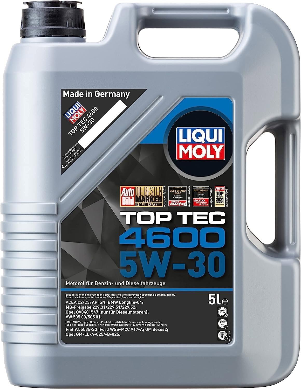 Ulei sintetic Liqui Moly TopTec 4600 5W30 C2/C3 5 litri