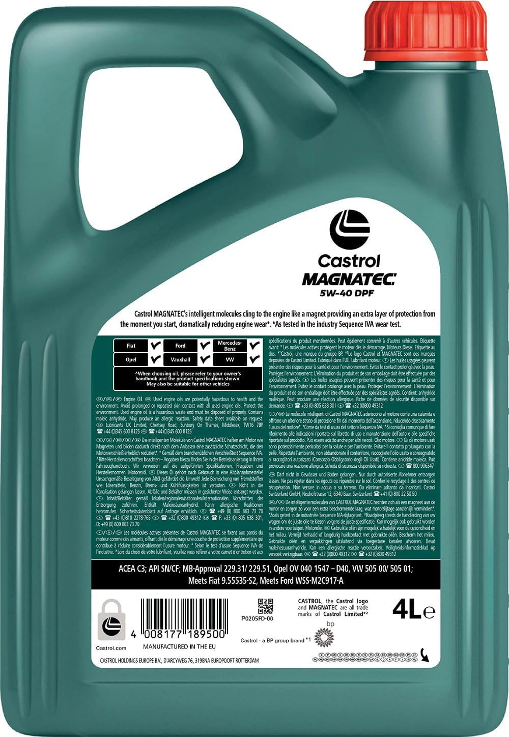 Ulei Castrol Magnatec Diesel DPF 5W40 4 litri