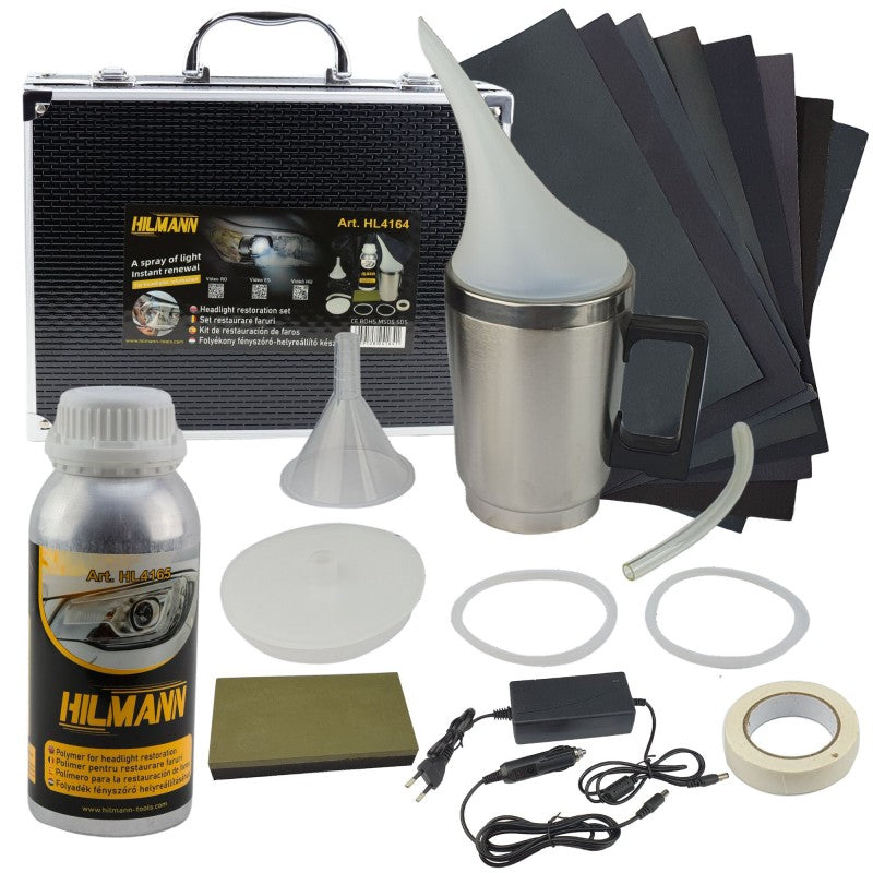 Set HILMANN pentru restaurare faruri cu polimer 600ml