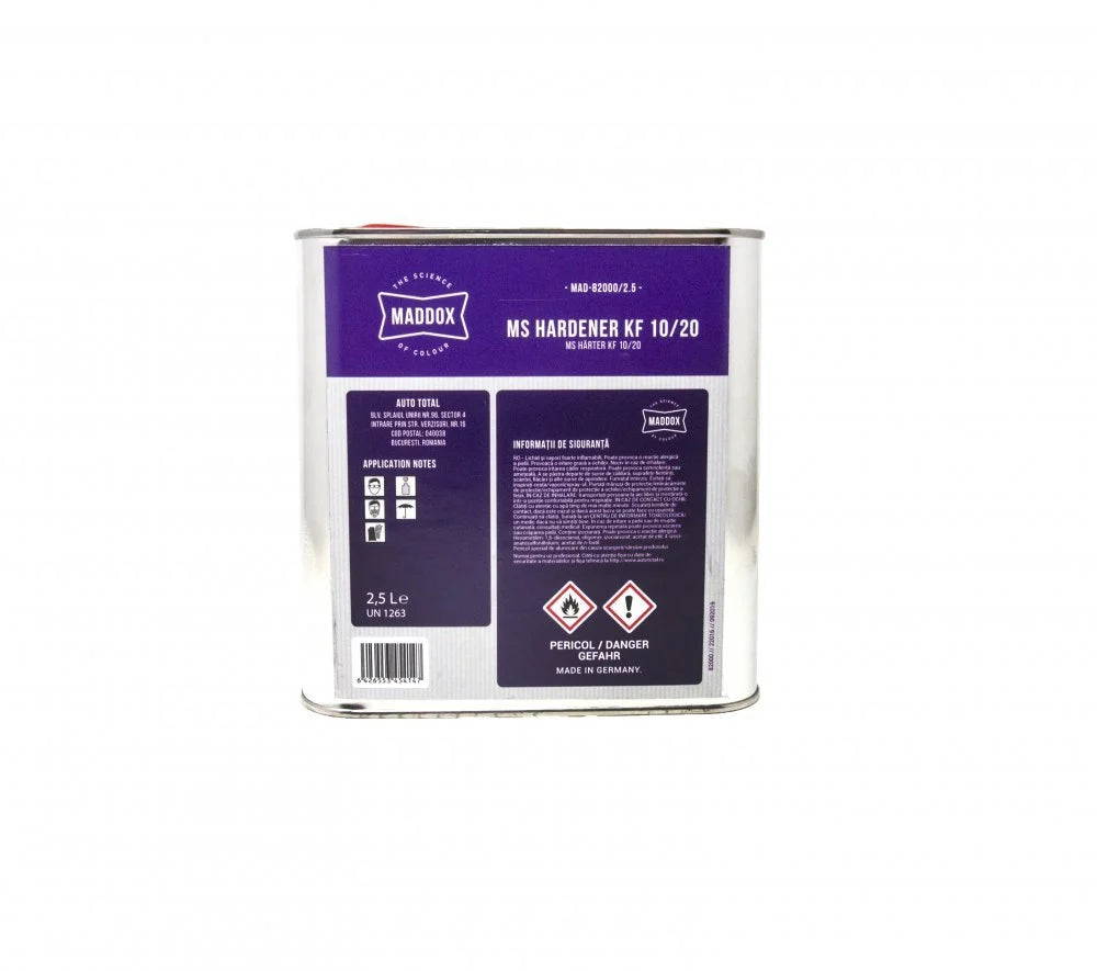 Pachet lac auto + intaritor, Maddox 50300 Anti-Scratch MS 2:1, uscare normal, rapid, gramaj 1 litru / 5 litri