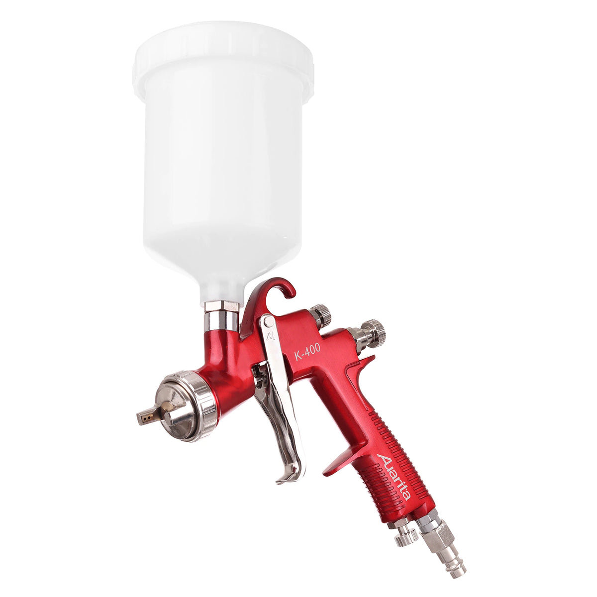 Pistol de vopsit, Auarita K-400 LVMP, cana plastic 600 ml, duza la alegere, consum aer 155 - 270 l/min