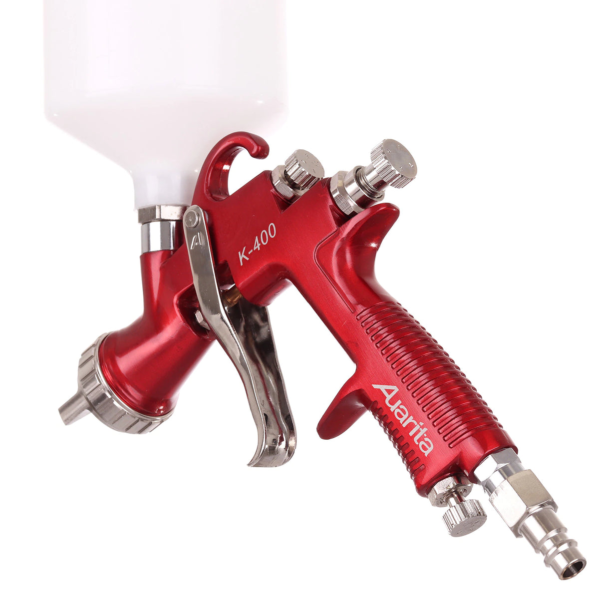 Pistol de vopsit, Auarita K-400 LVMP, cana plastic 600 ml, duza la alegere, consum aer 155 - 270 l/min
