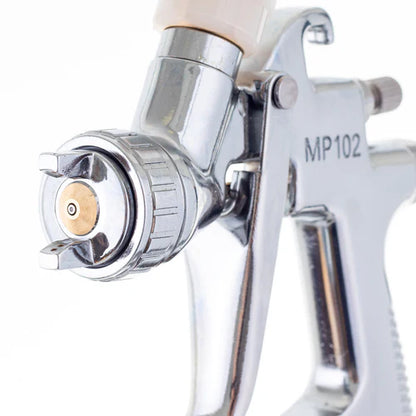 Pistol de vopsit pentru retus, Auarita MP-102, cana plastic 250 ml, duza 0.8 mm sau 1.0 mm, consum aer 113-170 l/min