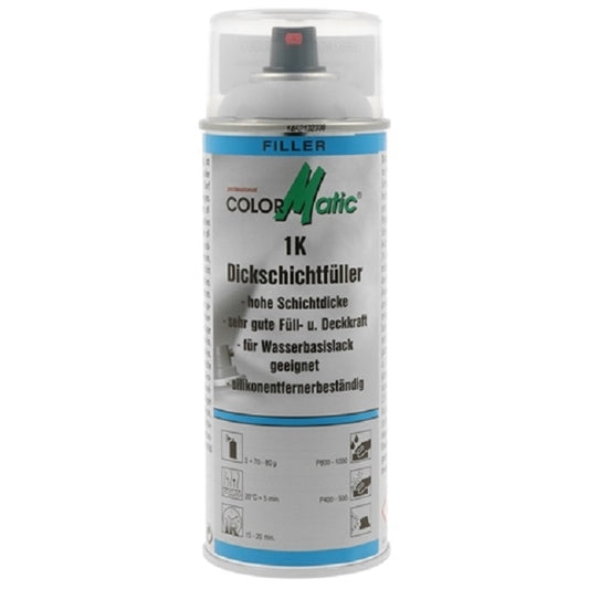 Spray grund Colormatic 1K Thick-Film Filler, gri, 400 ml