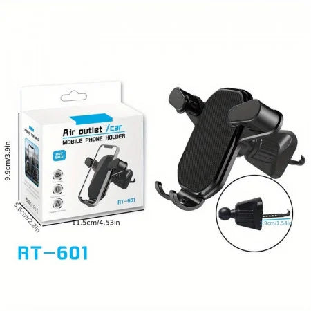 Suport telefon auto pe grila de ventilație, rotire 360°